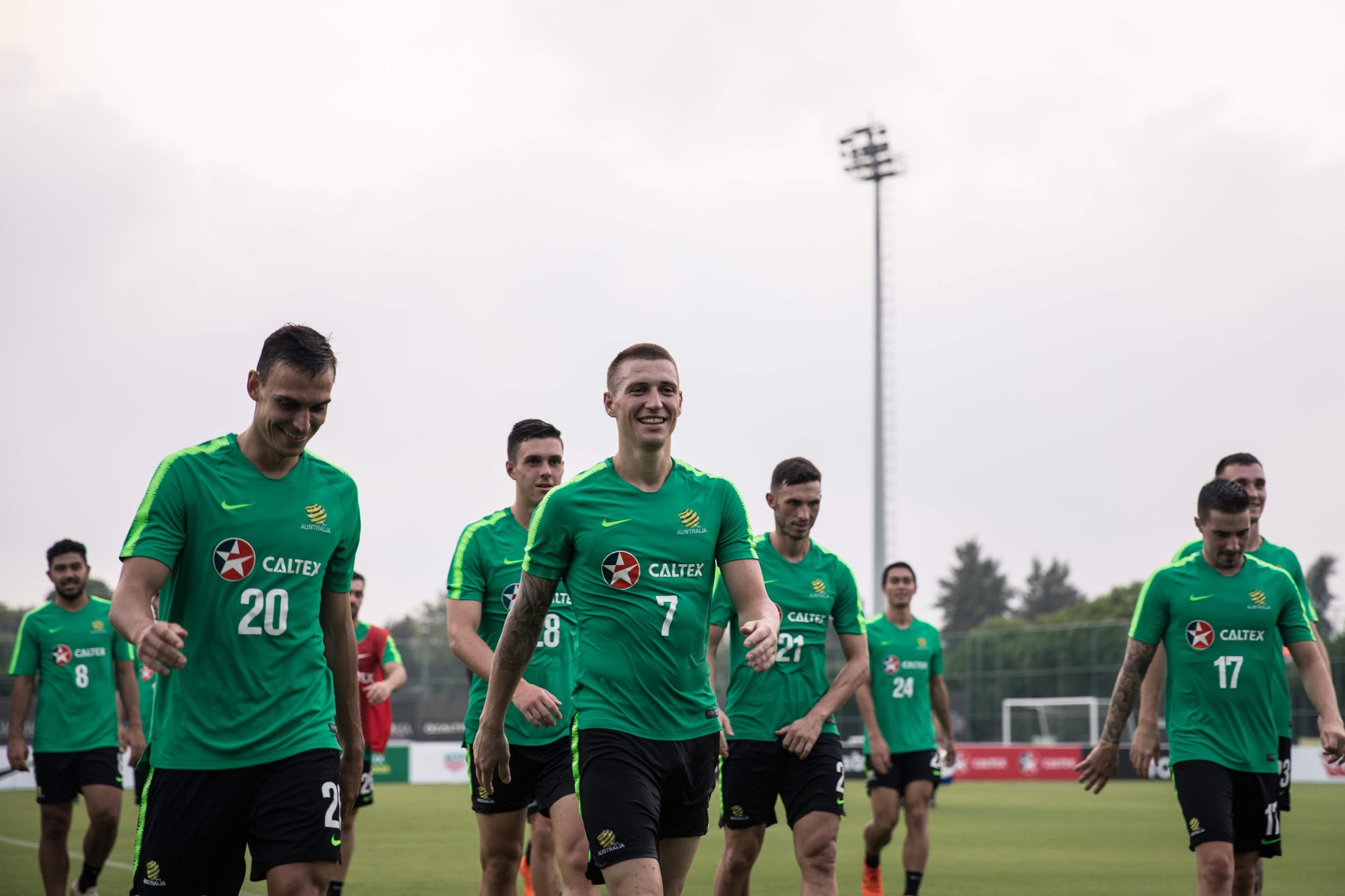 Mitch Duke training with the Caltex Socceroos