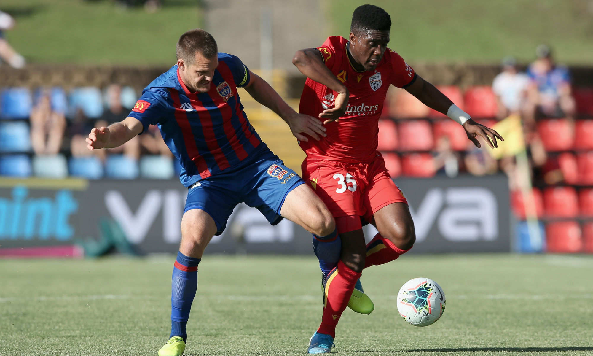 Al Hassan Toure starred for Adelaide United against Newcastle Jets in the Hyundai A-League