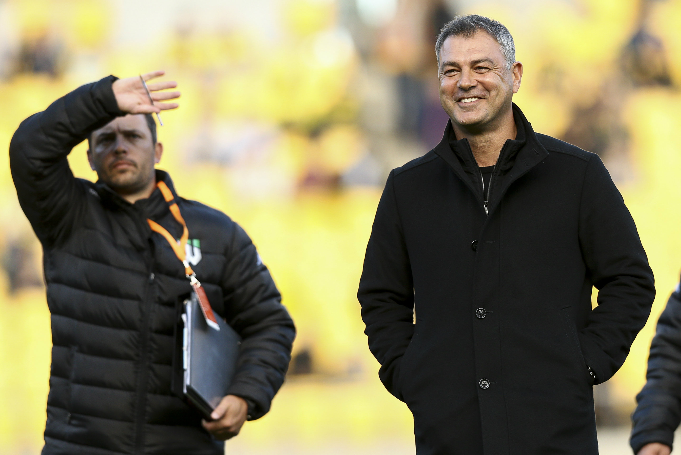 Mark Rudan's assistant coach John Hutchinson (right) has left Western United FC