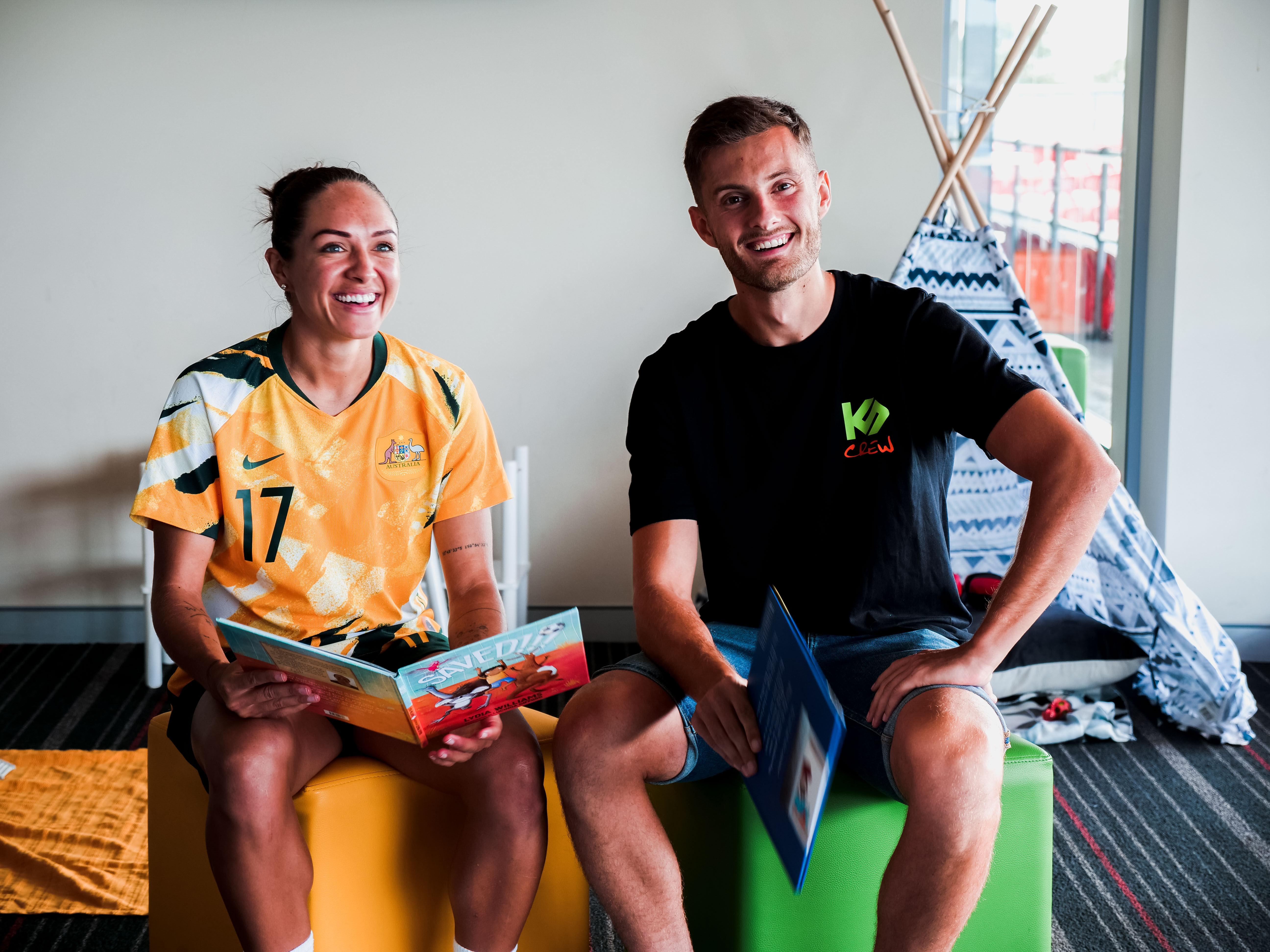 Kyah Simon and Kaine Sheppard