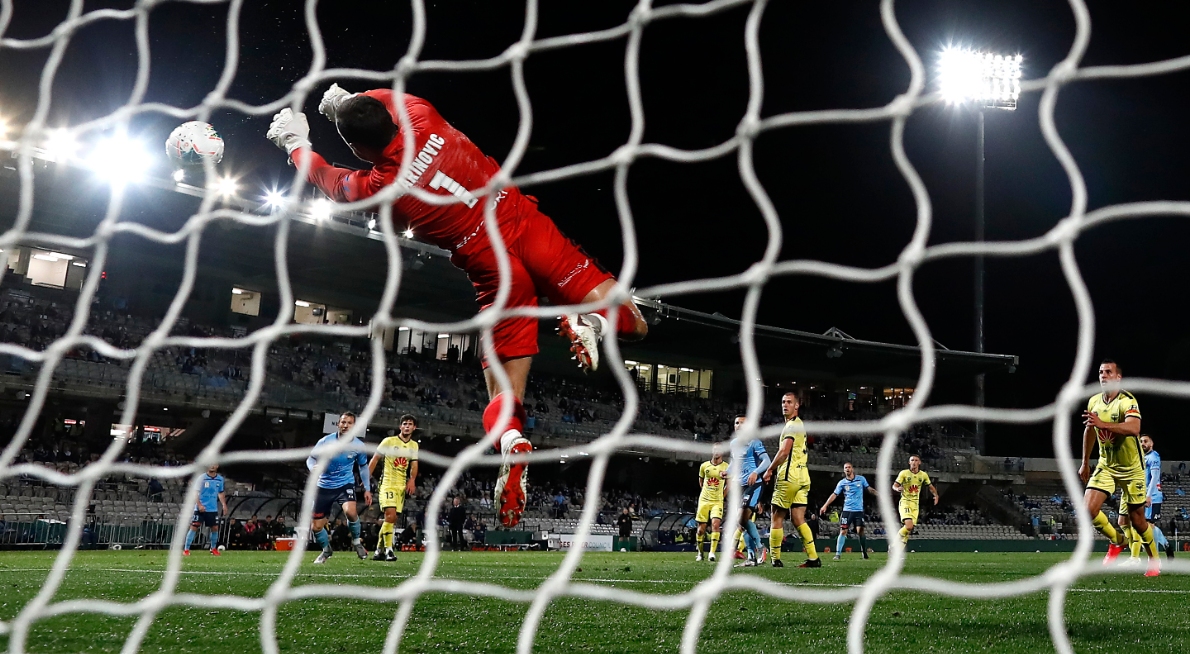 Stefan Marinovic has been in the thick of the action at Kogarah