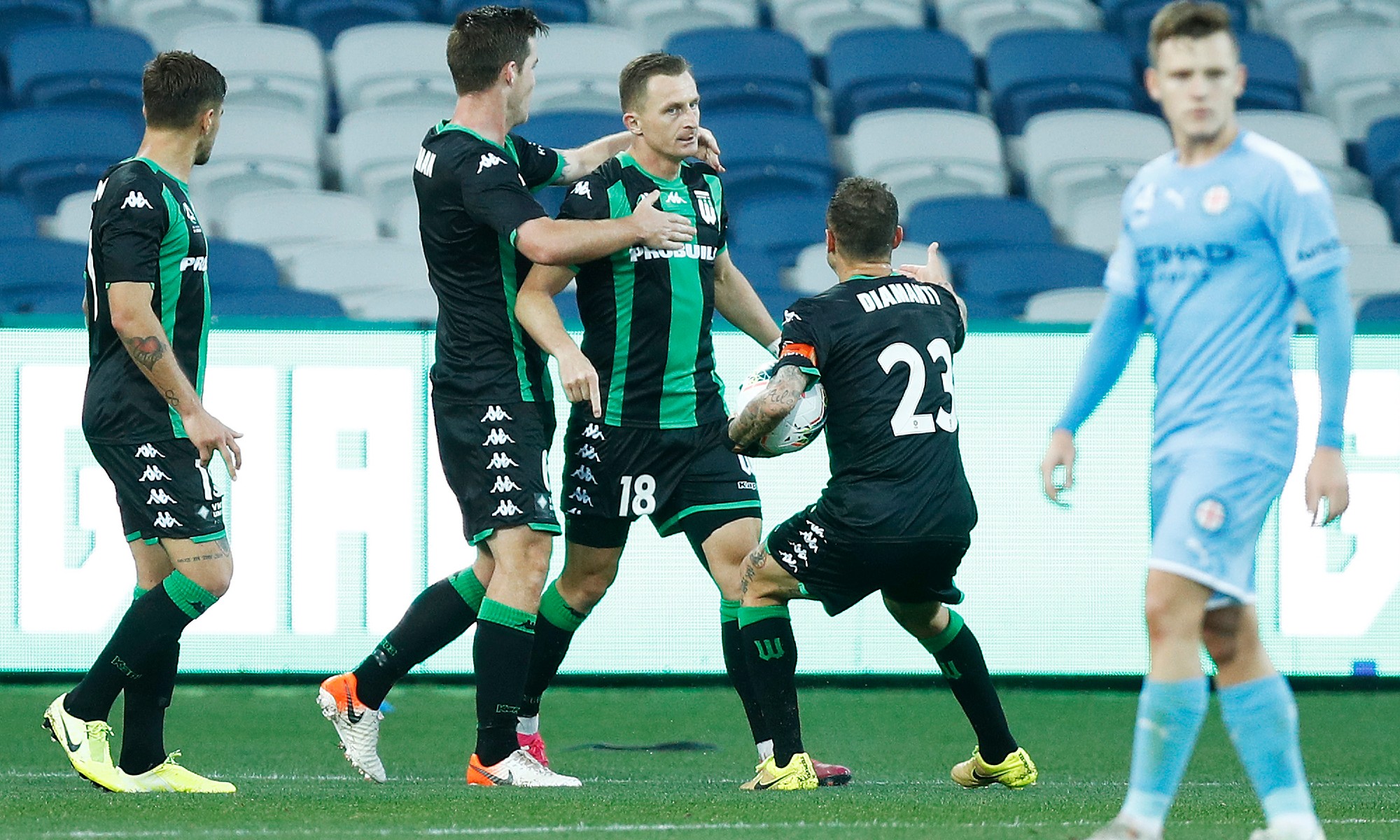Besart Berisha celebrates