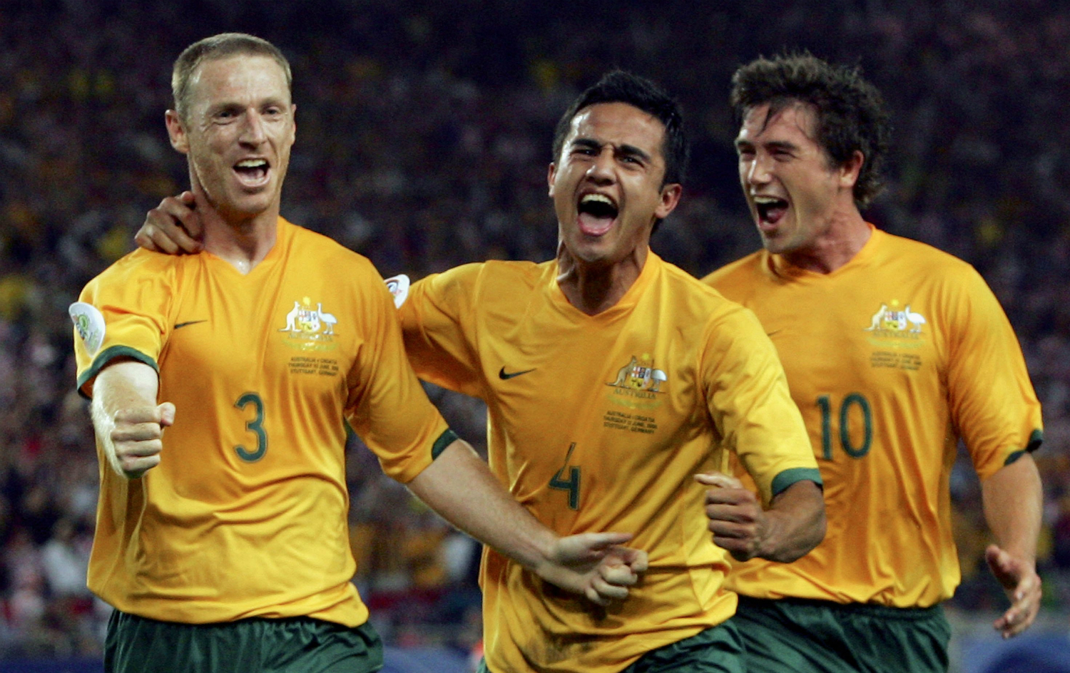 Craig Moore Tim Cahill and Harry Kewell