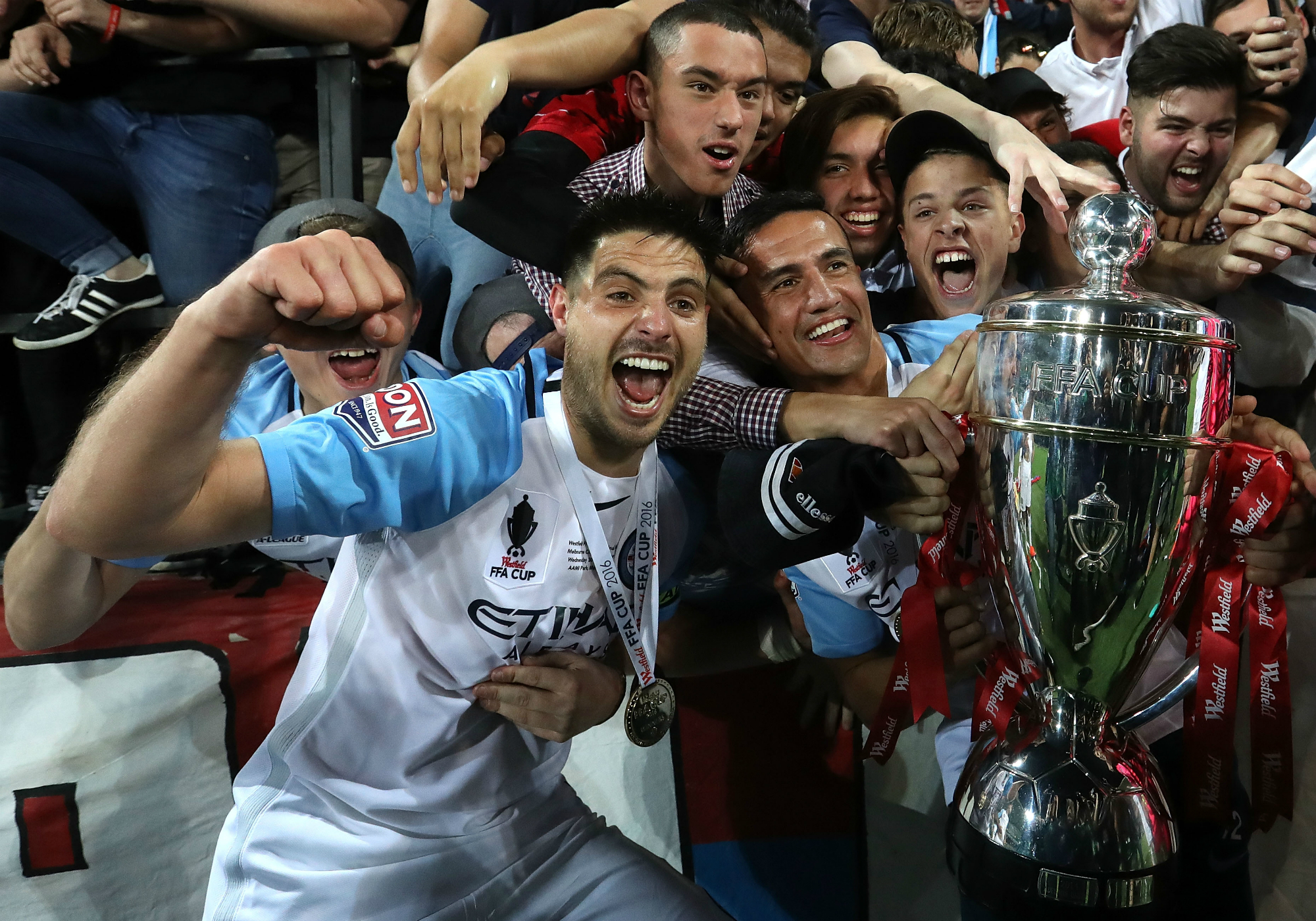 Bruno Fornaroli and Tim Cahill