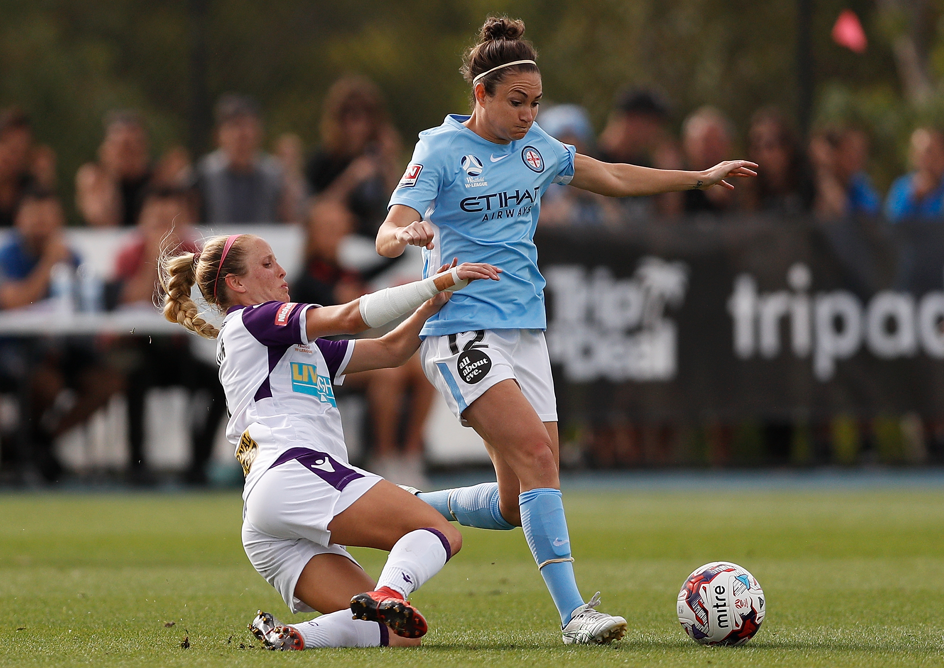 Jodie Taylor in action for City in their 3-0 win on Sunday