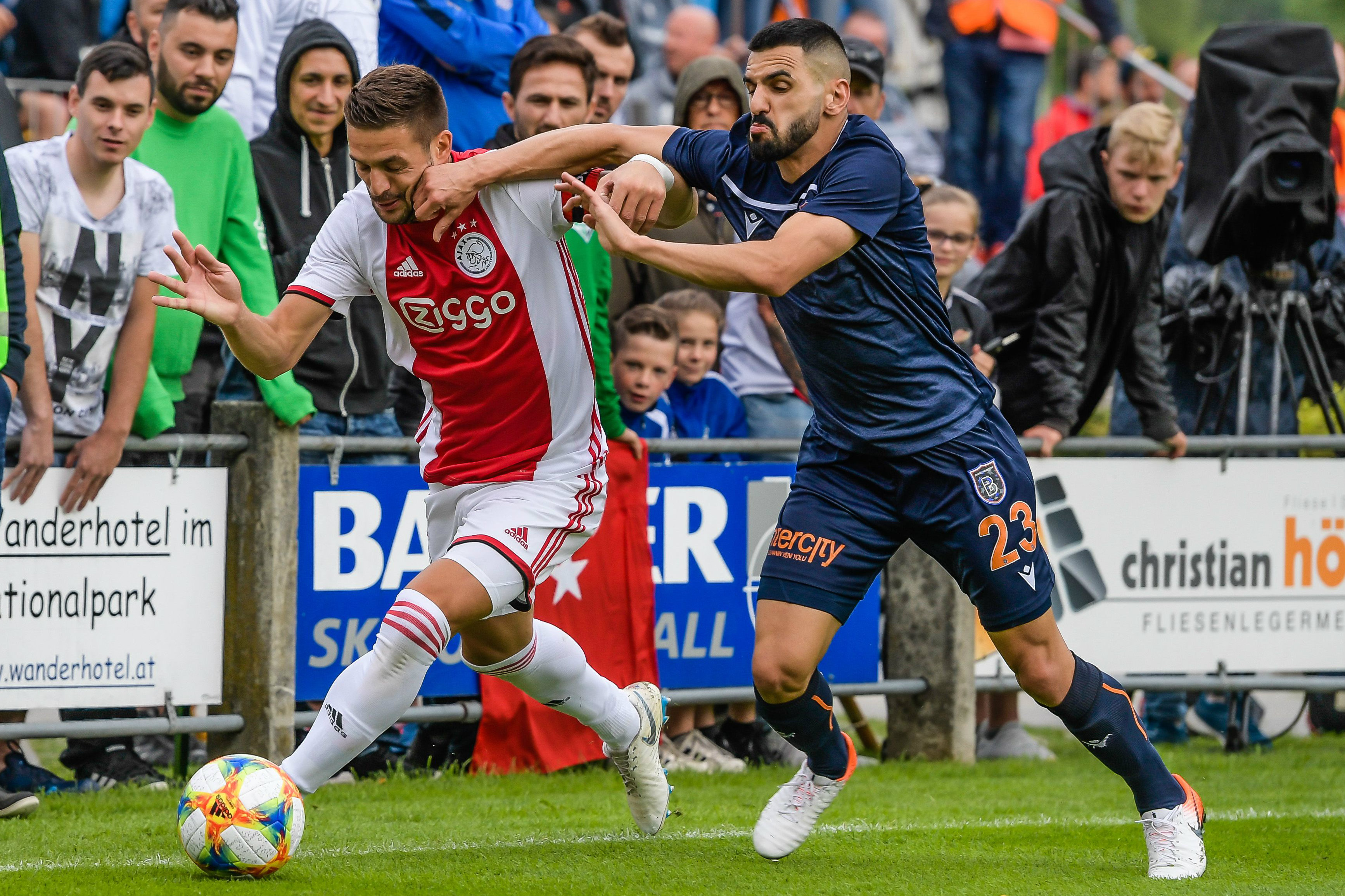 Aziz Behich in action against Ajax during a recent pre-season friendly