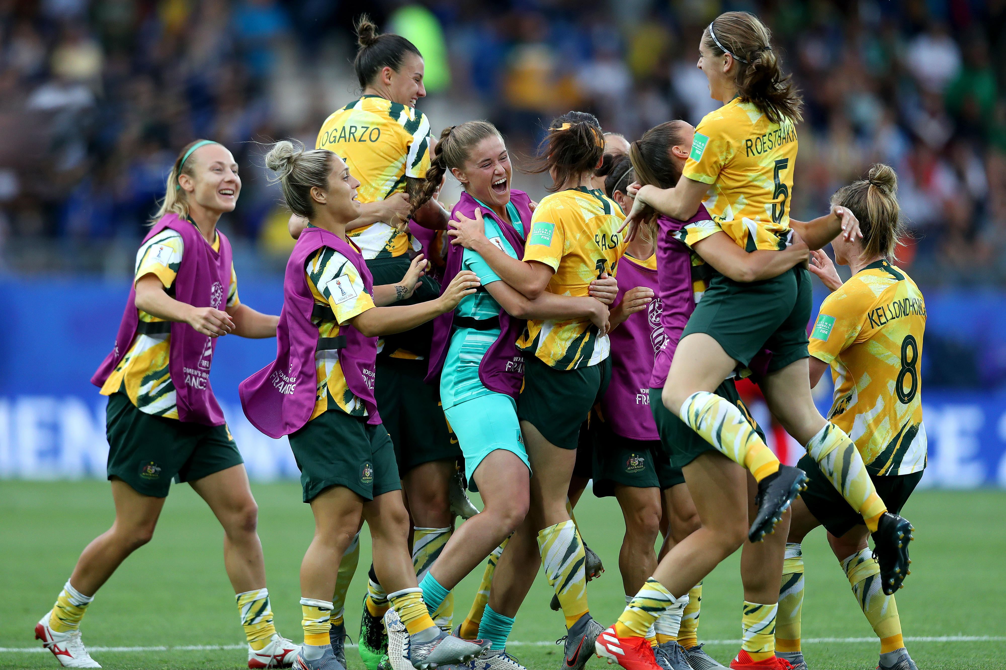 There was plenty to celebrate for the Matildas at the full-time whistle