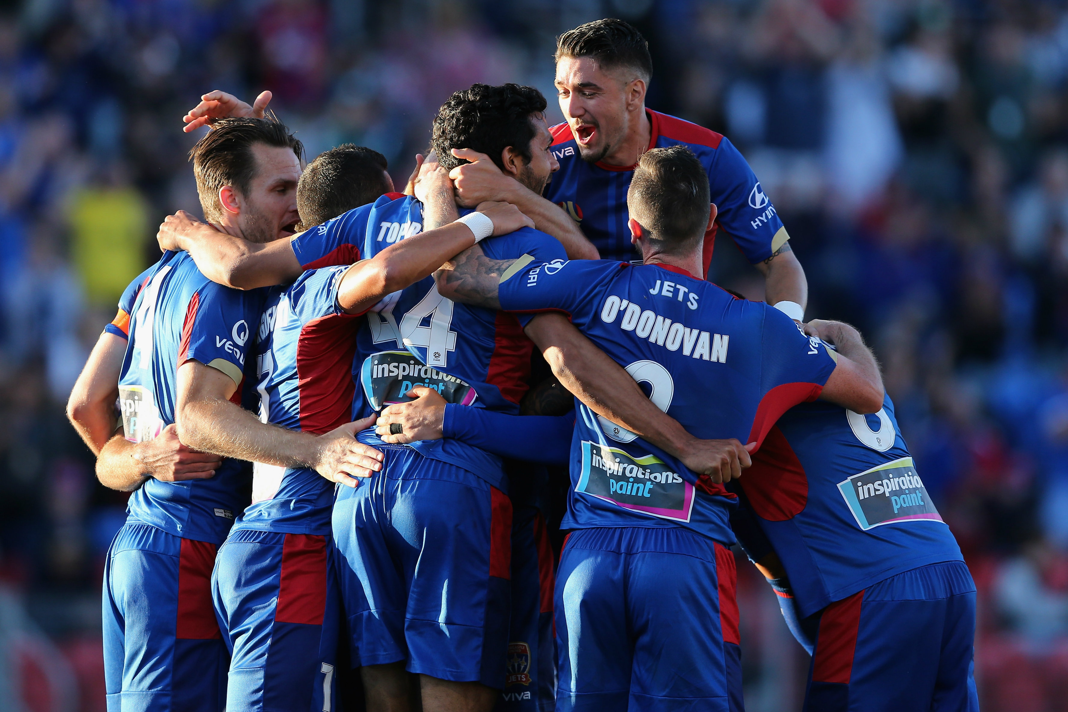 Newcastle Jets celebrate