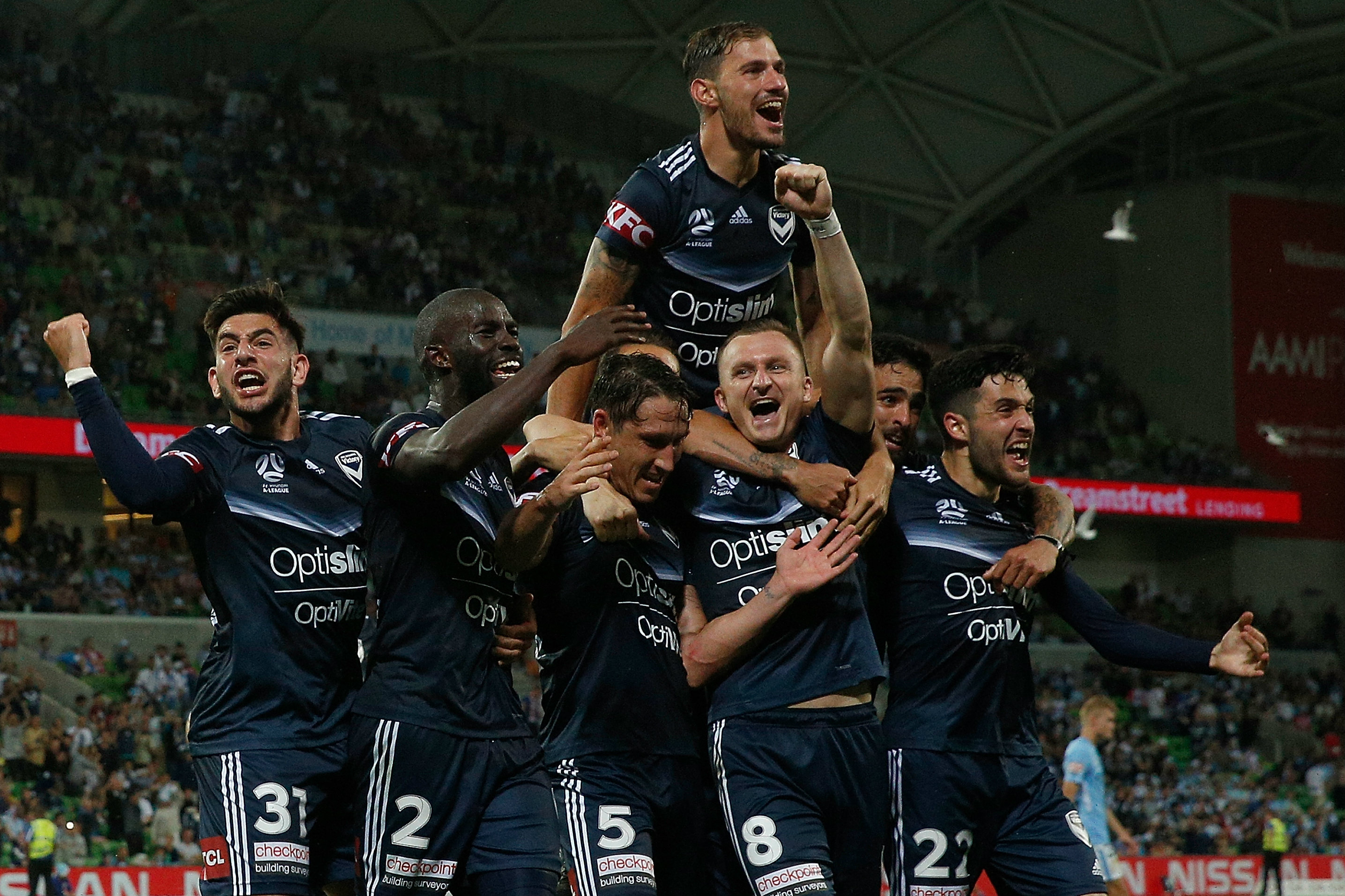 Melbourne Victory celebrate