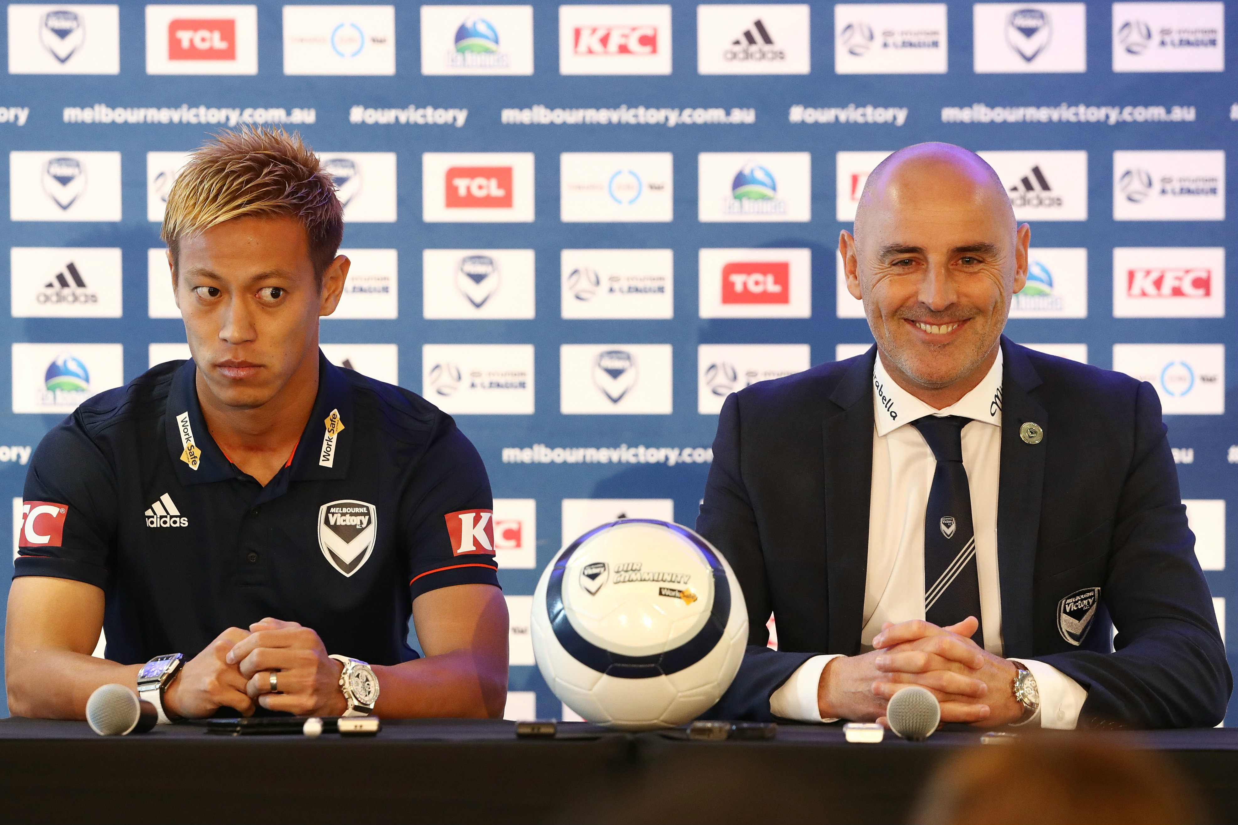 Keisuke Honda and Kevin Muscat