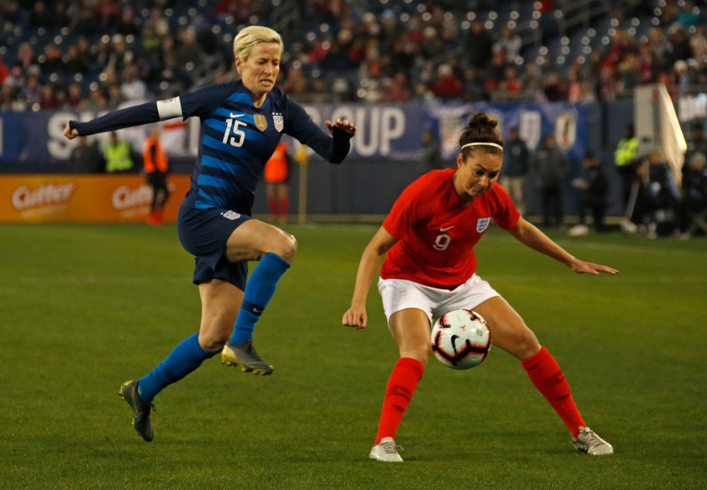 Megan Rapinoe and Jodie Taylor