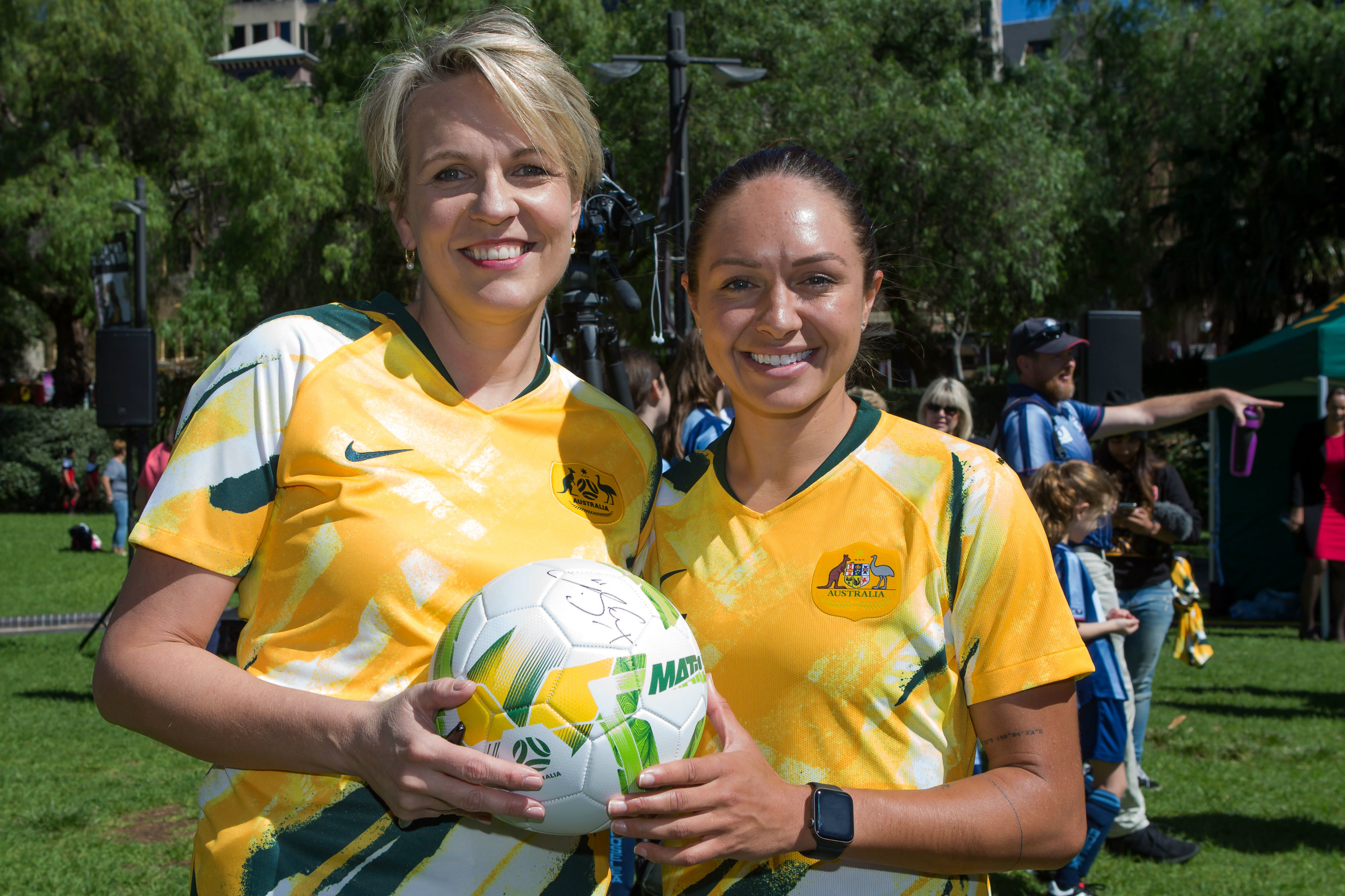 Deputy Leader of the Opposition and Shadow Minister for Women, the Honourable Tanya Plibersek MP with Westfield Matilda Kyah Simon