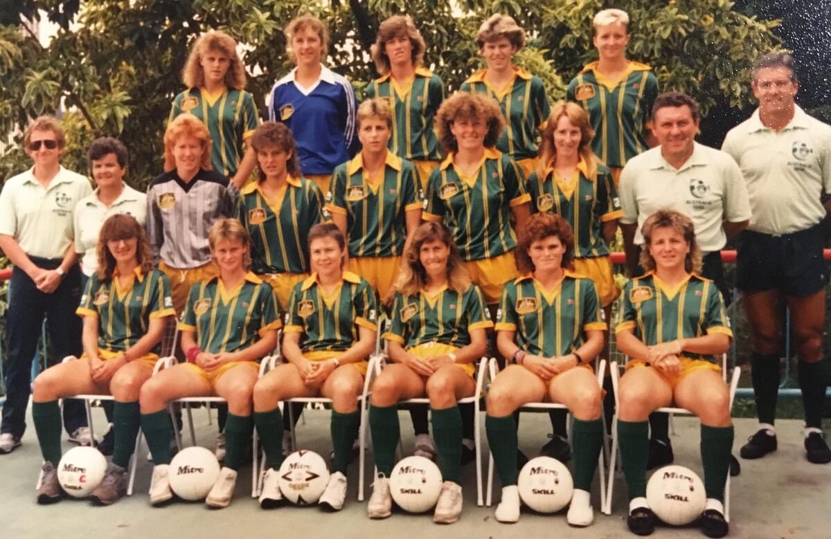 Karen Menzies with the national team