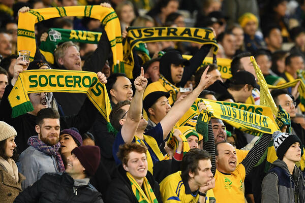 Fans show their support for the Caltex Socceroos.