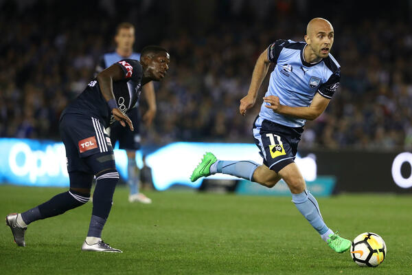 Adrian Mierzejewski in action against Victory.