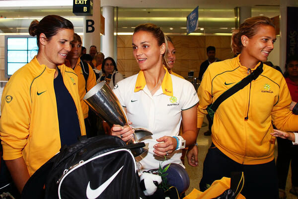 Melissa Barbieri bringing home the AFC Asian Cup.