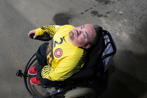 Dizzying heights: Wanderers powerchair star smashes Guinness World Record
