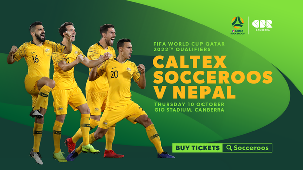 Tickets on sale to Football Family Caltex Socceroos v Nepal