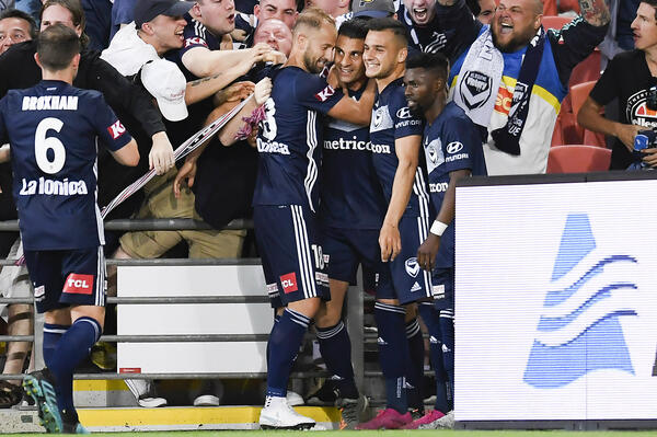 Victory celebrate Nabbout goal