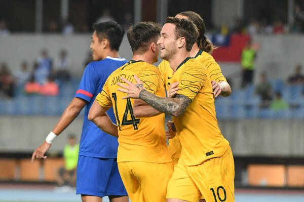 Adam Taggart celebrates a goal