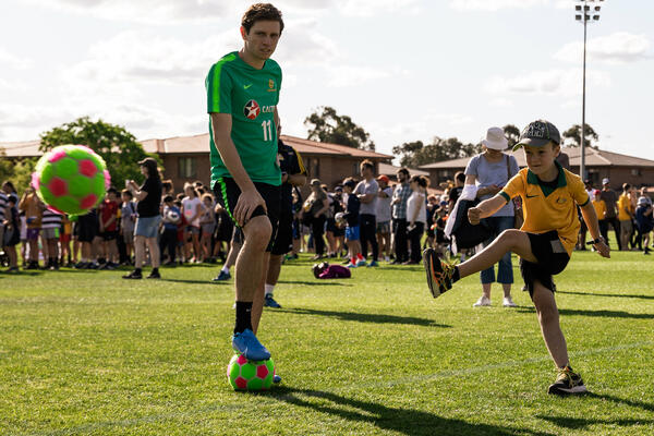 Caltex Socceroos training and fan dayv