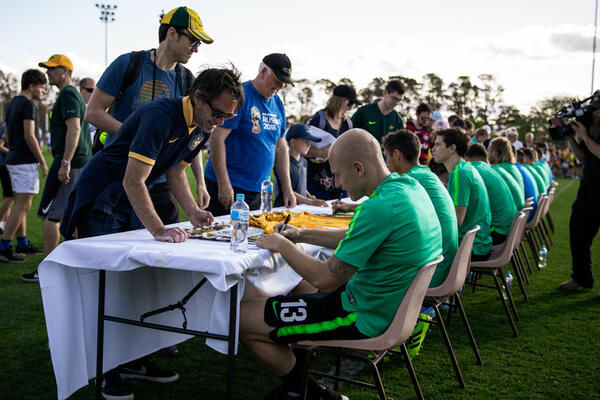 Caltex Socceroos training and fan day