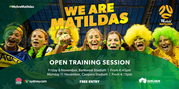 Matildas open training session