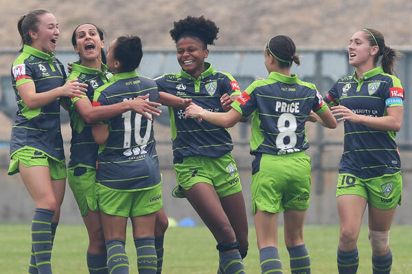 Canberra United celebrate