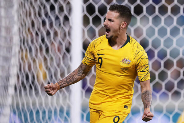 Jamie Maclaren scored a hat-trick against Nepal