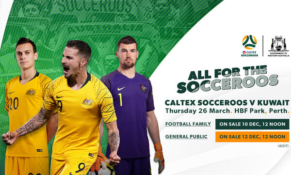 Socceroos v Kuwait banner
