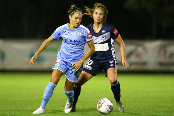Kyah Simon had a couple of City's best chances in the second half