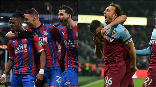 Crystal Palace; West Ham