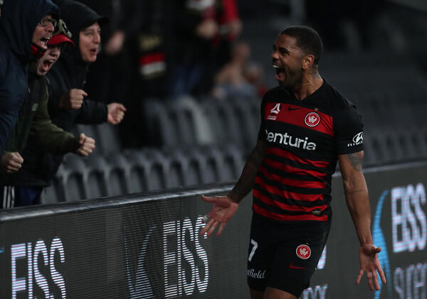 Kwame Yeboah celebrates