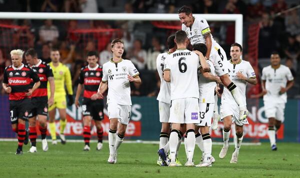 Macarthur celebrate a goal