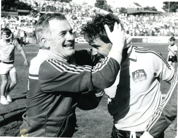 Frank Arok Socceroos B&W