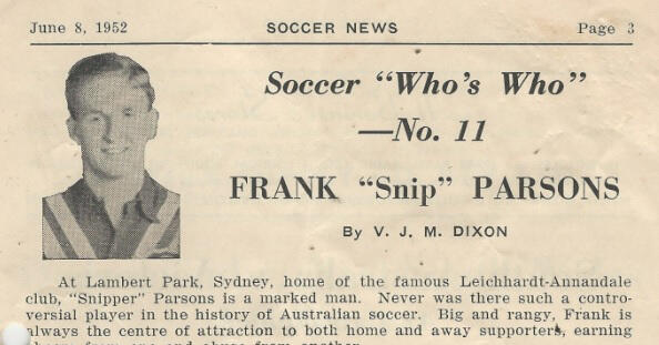 Vale Frank Parsons