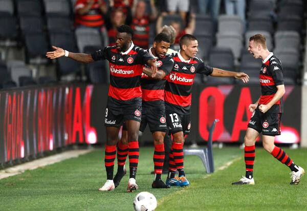 Wanderers celebrate a goal