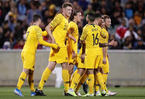 Socceroos celebration