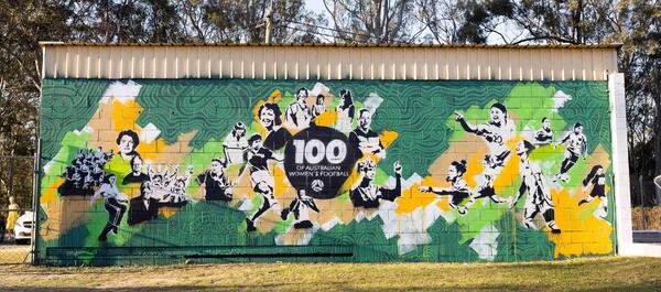 100 Years of Women's Football Mural