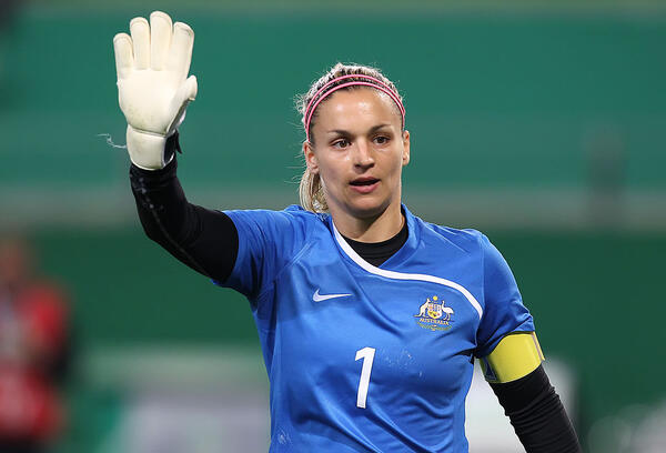Goalkeeper of Australia Melissa Barbieri looks on during the women's international friendly match between Germany and Australia at Volkswagen Arena on October 28, 2010 in Wolfsburg, Germany. (Photo by Lars Kaletta/Bongarts/Getty Images)
