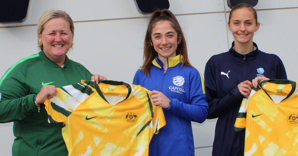Rae Dower and Junior Matildas