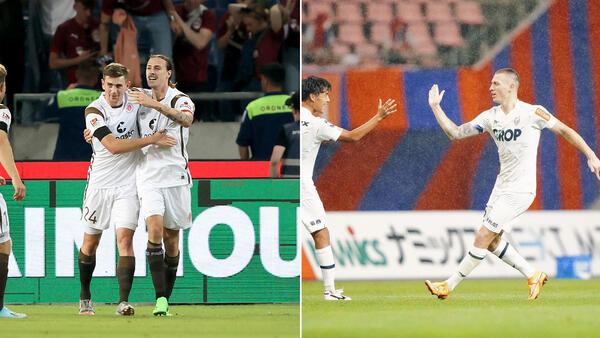 Jackson Irvine and Mitch Duke on target