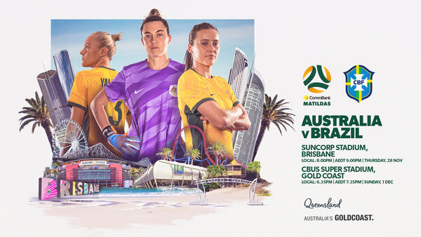 CommBank Matildas to host Olympic silver medallists Brazil in return to Queensland