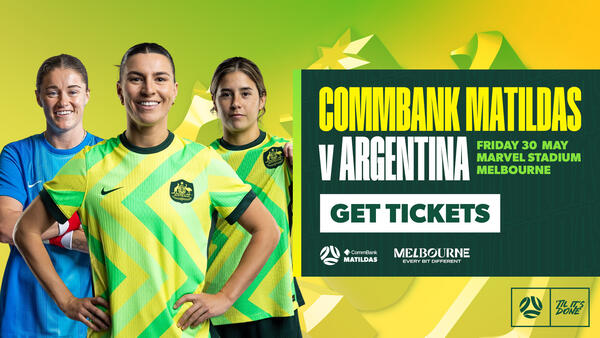 Tickets on sale to general public for our clash against Argentina at Marvel Stadium