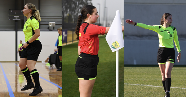 Female Football Week: Hear from referees Jessica Jensen, Daphne Gounaris & Alana Zic