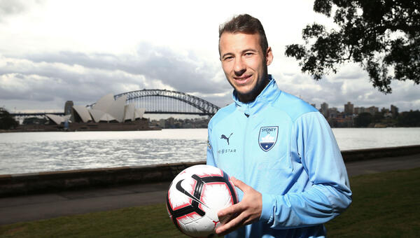 Adam Le Fondre by Sydney harbour