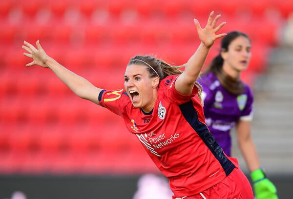 Report: Unbeaten Adelaide flex muscles in win over Canberra to kick off rebel Female Football Round