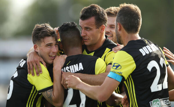 Steven Taylor celebrates