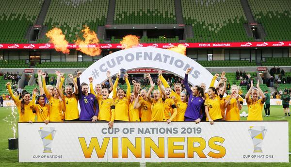 Story of the Cup of Nations: LIVE BLOG - Westfield Matildas celebrate Cup of Nations win