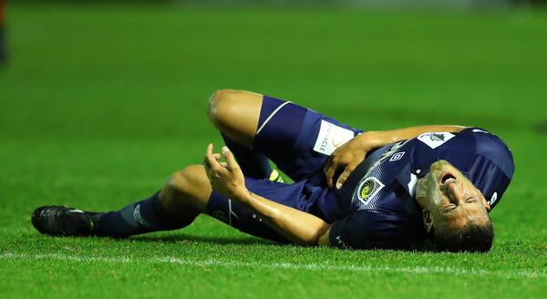 Gallifuoco went down injured in the Mariners' FFA Cup win over Maitland on Wednesday